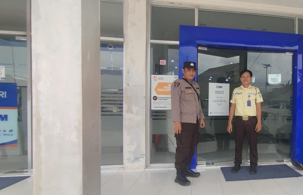 Polsek Bulik Patroli Sambangi Satpam Bank BRI