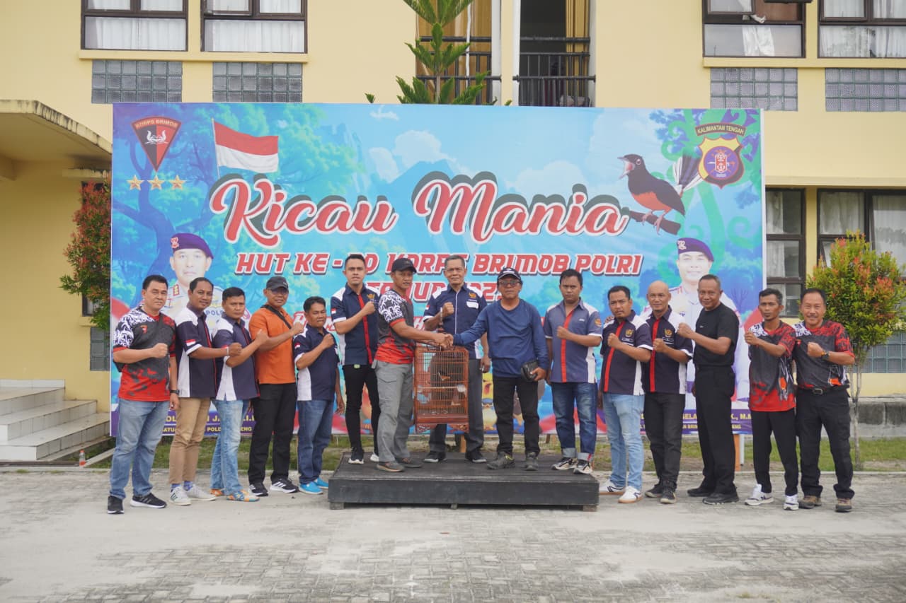 Antusias, Pecinta Burung Ramaikan Lomba Kicau Mania Brimob Kalteng di Palangka Raya